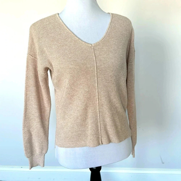 Hippie Rose Cream Sweater Sz SM - Picture 1 of 5